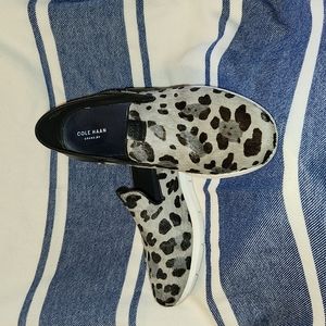 Cole Haan Ocelot Haircalf Slip-on Shoes